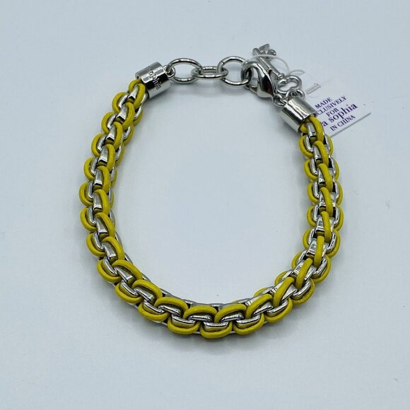 Lia Sophia Mingle Citron Bracelet RV $48 NIB - Picture 1 of 5
